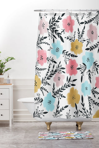 RosebudStudio Spring Cleaning Shower Curtain And Mat