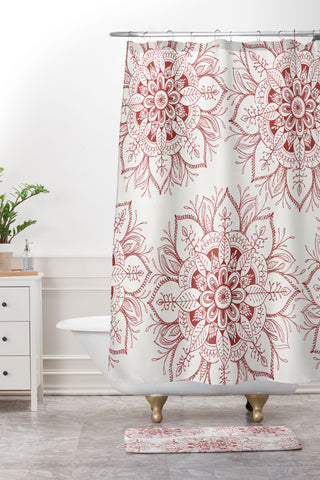 RosebudStudio Warm Hoildays Shower Curtain And Mat