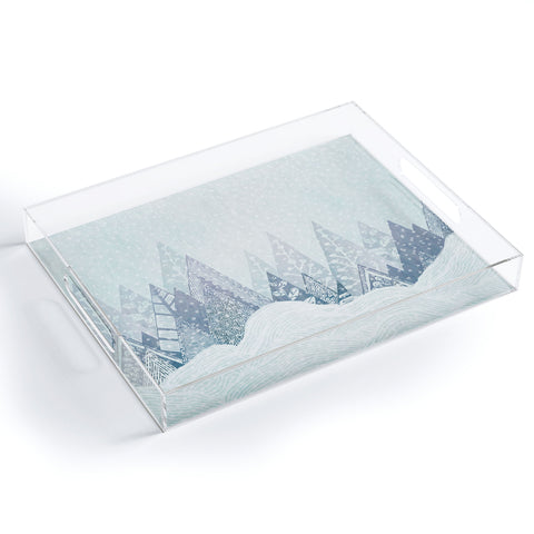 RosebudStudio Winter Mountains Acrylic Tray