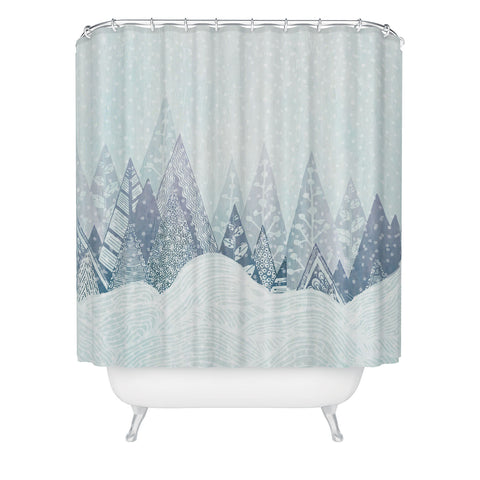RosebudStudio Winter Mountains Shower Curtain