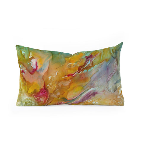 Rosie Brown Abstract 2 Oblong Throw Pillow