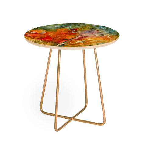 Rosie Brown Abstract 2 Round Side Table