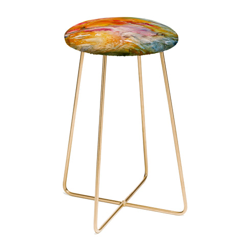 Rosie Brown Abstract 3 Counter Stool