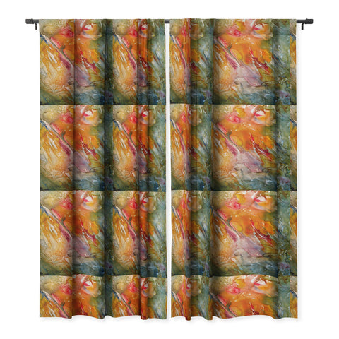 Rosie Brown Abstract 3 Blackout Window Curtain