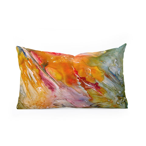 Rosie Brown Abstract 3 Oblong Throw Pillow