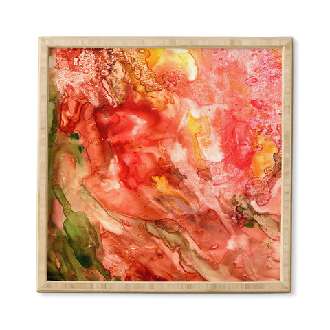 Rosie Brown Abstract Red Yupo Framed Wall Art