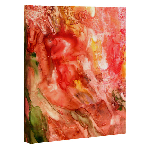 Rosie Brown Abstract Red Yupo Art Canvas