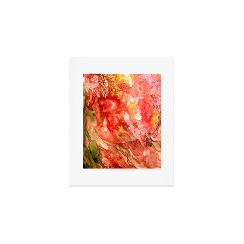 Rosie Brown Abstract Red Yupo Art Print