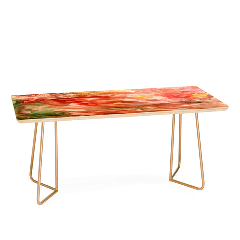 Rosie Brown Abstract Red Yupo Coffee Table