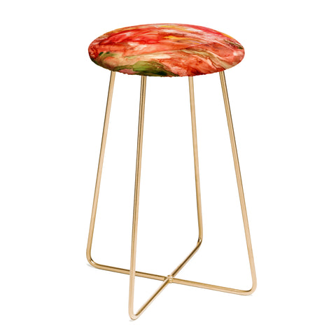 Rosie Brown Abstract Red Yupo Counter Stool