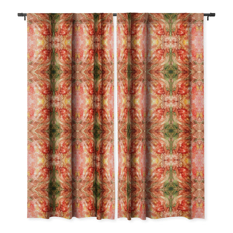 Rosie Brown Abstract Red Yupo Blackout Window Curtain