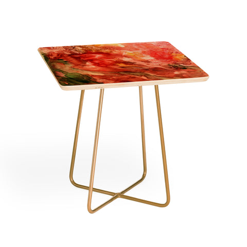 Rosie Brown Abstract Red Yupo Side Table