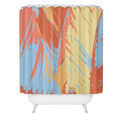 Rosie Brown Art Deco Palms Shower Curtain