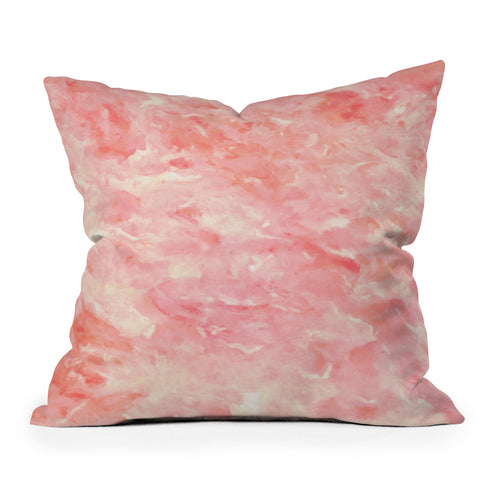 Rosie Brown Art Deco Pink Outdoor Throw Pillow