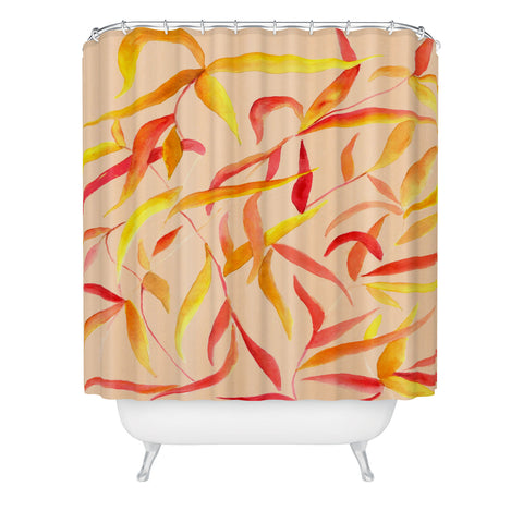 Rosie Brown Autumn Leaves Shower Curtain