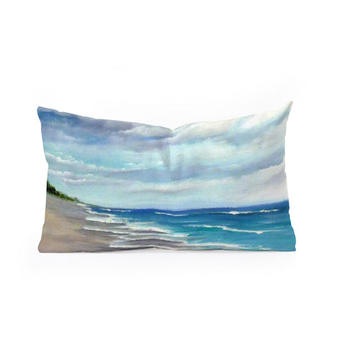 Rosie Brown Beach 1 Oblong Throw Pillow