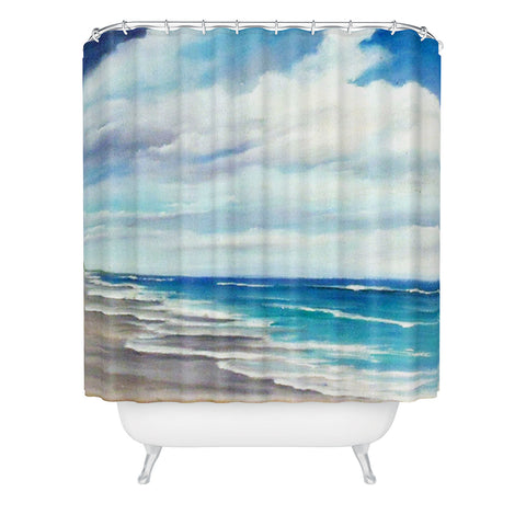 Rosie Brown Beach 1 Shower Curtain