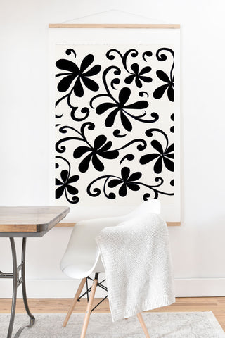 Rosie Brown Black on White Art Print And Hanger
