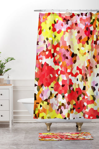 Rosie Brown Blooms Shower Curtain And Mat