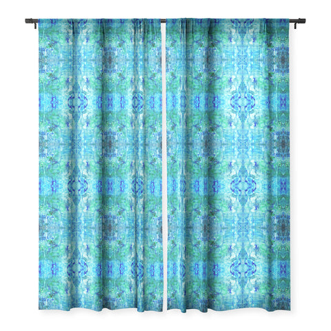 Rosie Brown Blue Grotto Sheer Window Curtain