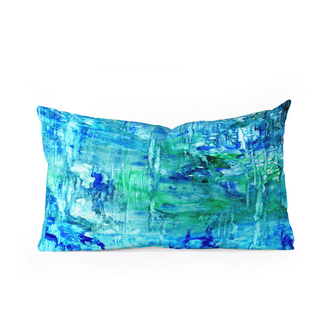Rosie Brown Blue Grotto Oblong Throw Pillow