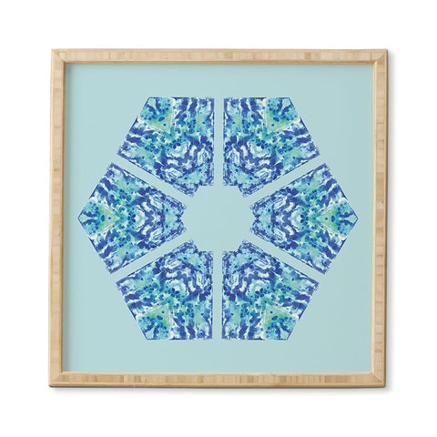 Rosie Brown Blue Hexagone Framed Wall Art