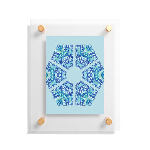 Rosie Brown Blue Hexagone Floating Acrylic Print