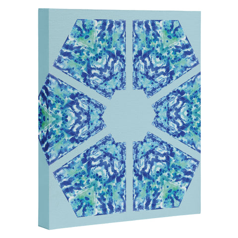 Rosie Brown Blue Hexagone Art Canvas