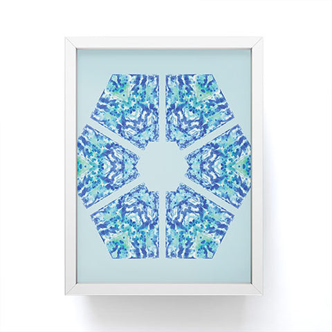 Rosie Brown Blue Hexagone Framed Mini Art Print