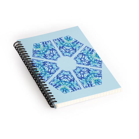 Rosie Brown Blue Hexagone Spiral Notebook