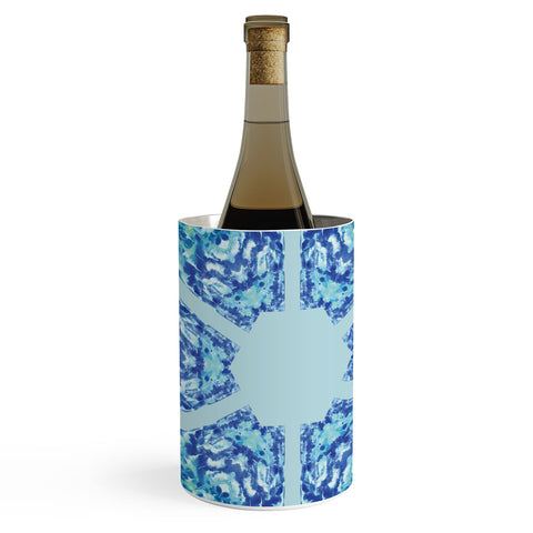 Rosie Brown Blue Hexagone Wine Chiller