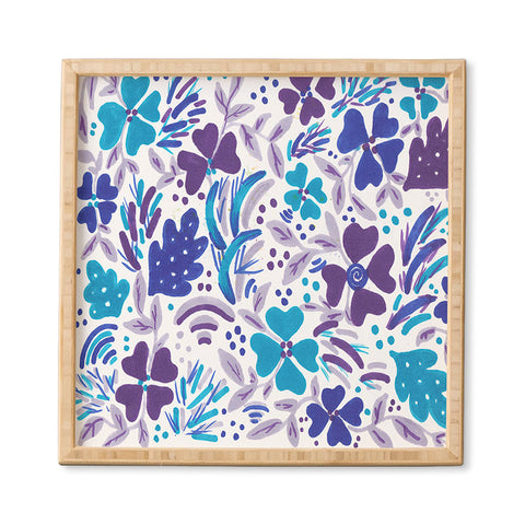 Rosie Brown Blue Spring Floral Framed Wall Art