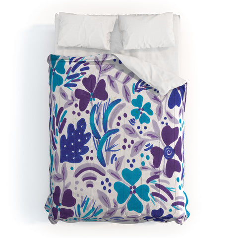 Rosie Brown Blue Spring Floral Comforter