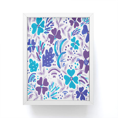 Rosie Brown Blue Spring Floral Framed Mini Art Print