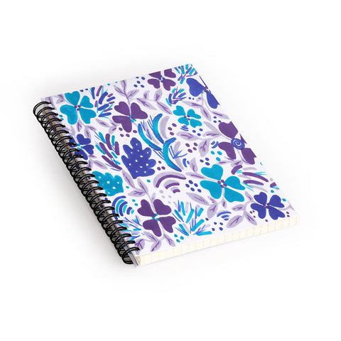 Rosie Brown Blue Spring Floral Spiral Notebook