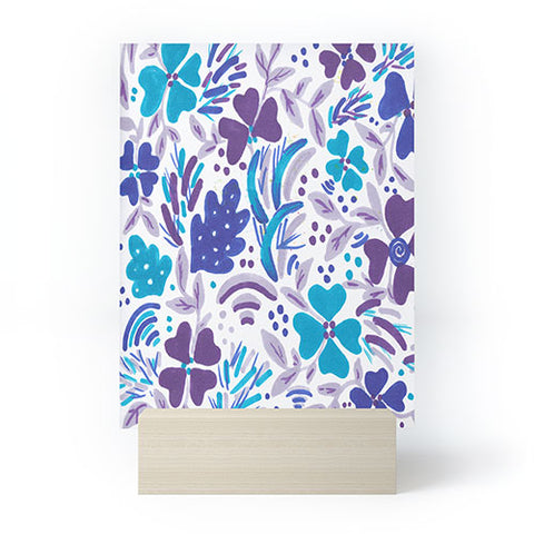 Rosie Brown Blue Spring Floral Mini Art Print