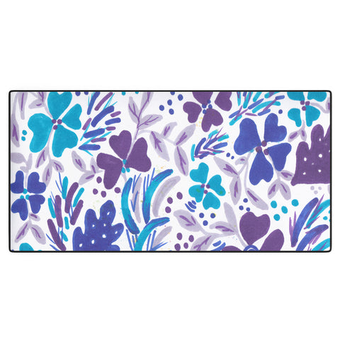 Rosie Brown Blue Spring Floral Desk Mat