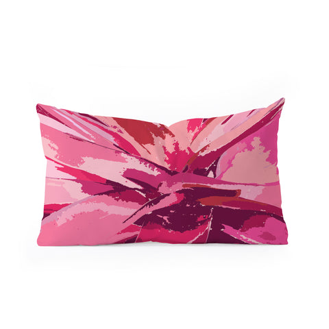 Rosie Brown Blushing Bromeliad Oblong Throw Pillow