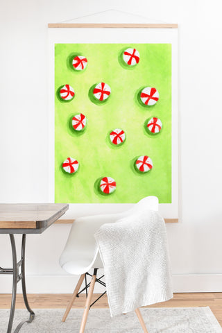 Rosie Brown Christmas Candy Art Print And Hanger