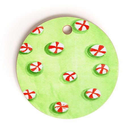 Rosie Brown Christmas Candy Cutting Board Round