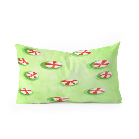 Rosie Brown Christmas Candy Oblong Throw Pillow