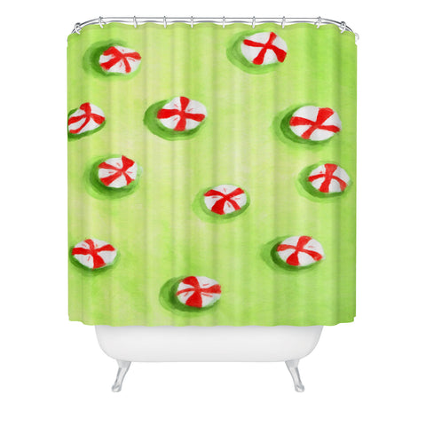 Rosie Brown Christmas Candy Shower Curtain