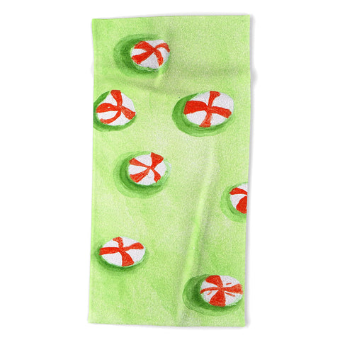Rosie Brown Christmas Candy Beach Towel