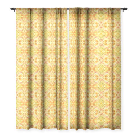 Rosie Brown Citrus Blend Sheer Window Curtain
