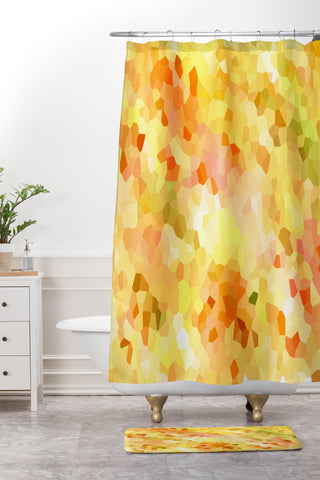 Rosie Brown Citrus Blend Shower Curtain And Mat