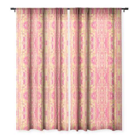 Rosie Brown Confetti Sheer Window Curtain