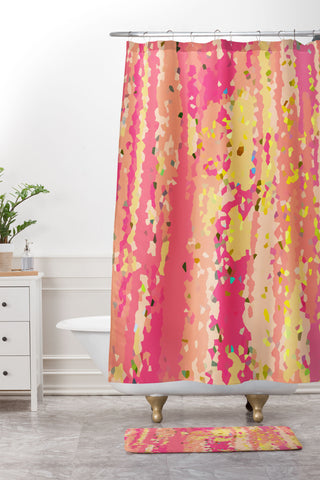 Rosie Brown Confetti Shower Curtain And Mat