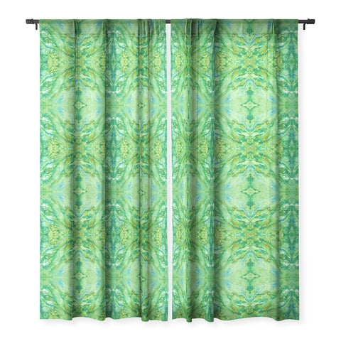 Rosie Brown Emerald Fantasy Sheer Window Curtain