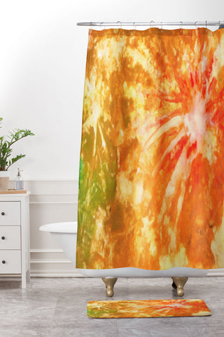 Rosie Brown Fantastic Fireworks Shower Curtain And Mat