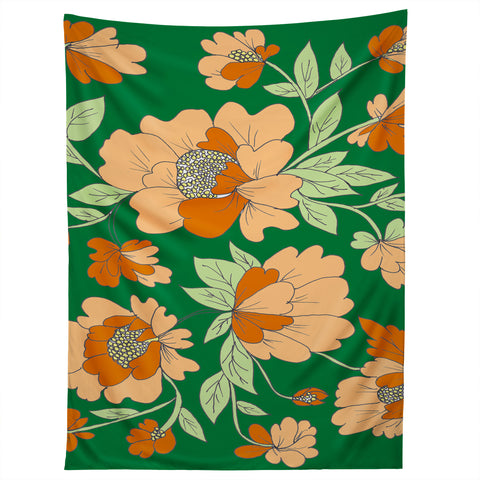 Rosie Brown Floral Tapestry